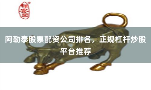 阿勒泰股票配资公司排名，正规杠杆炒股平台推荐